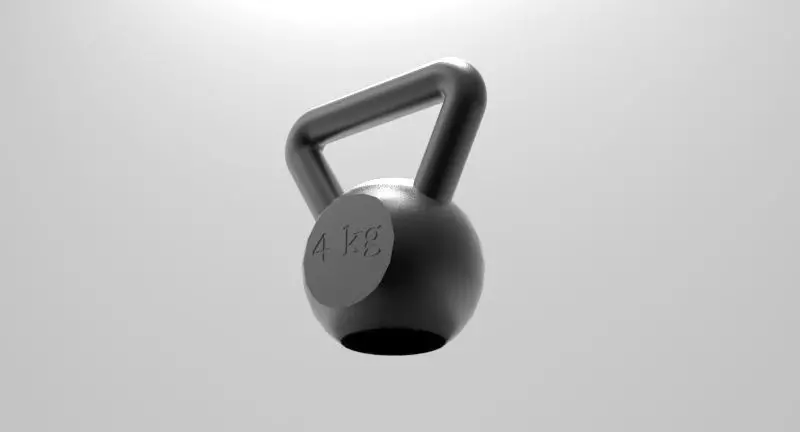 Kettle Bells 4 kg 3D print model_1