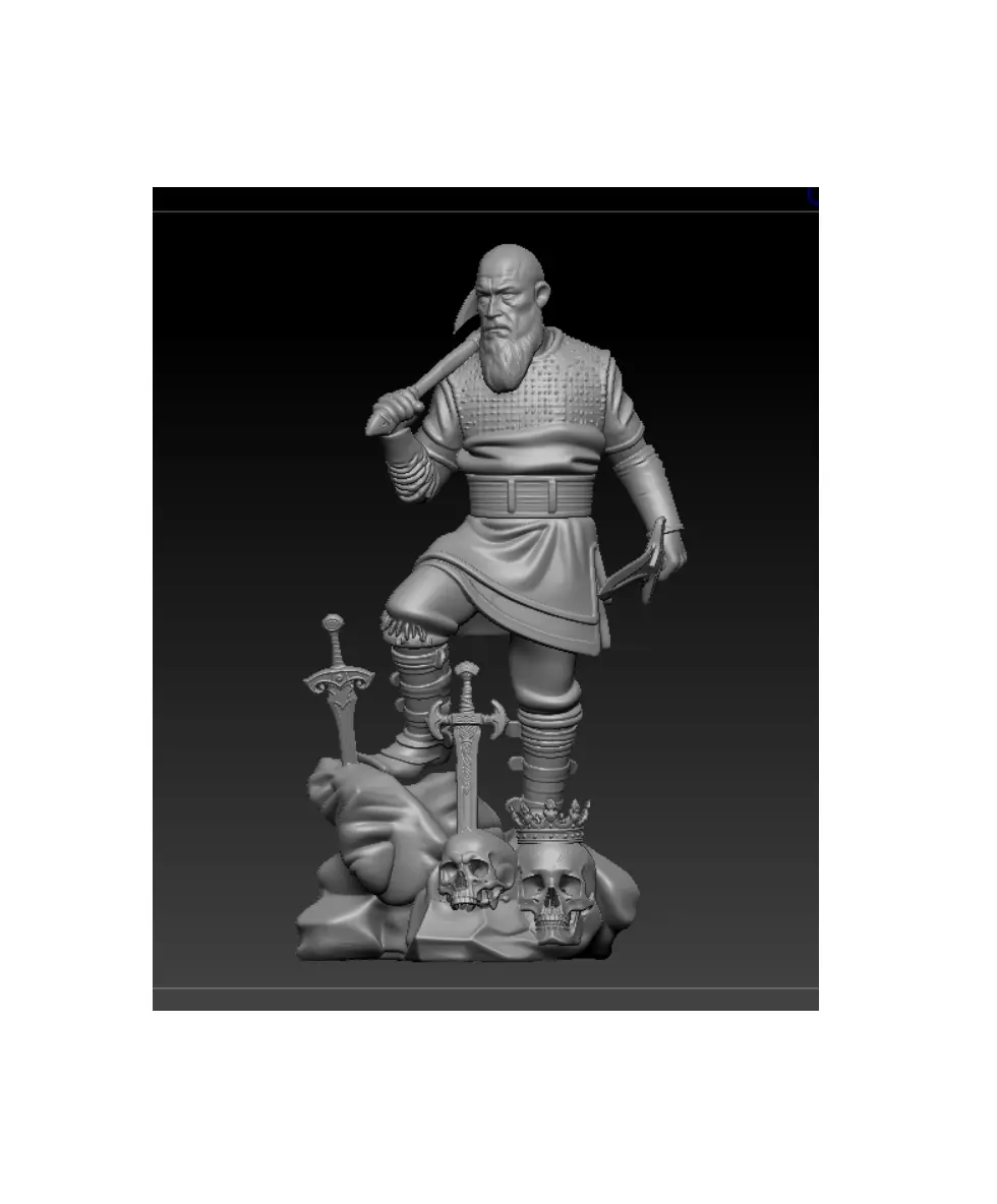 Ragnar Lothbrok Viking Warrior Statue 3D print model