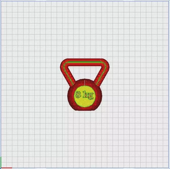 Kettle Bells 8 kg 3D print model_2