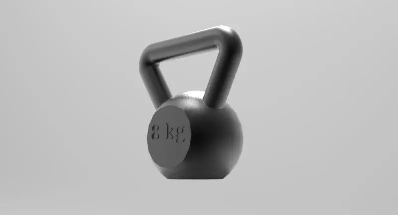 Kettle Bells 8 kg 3D print model_1