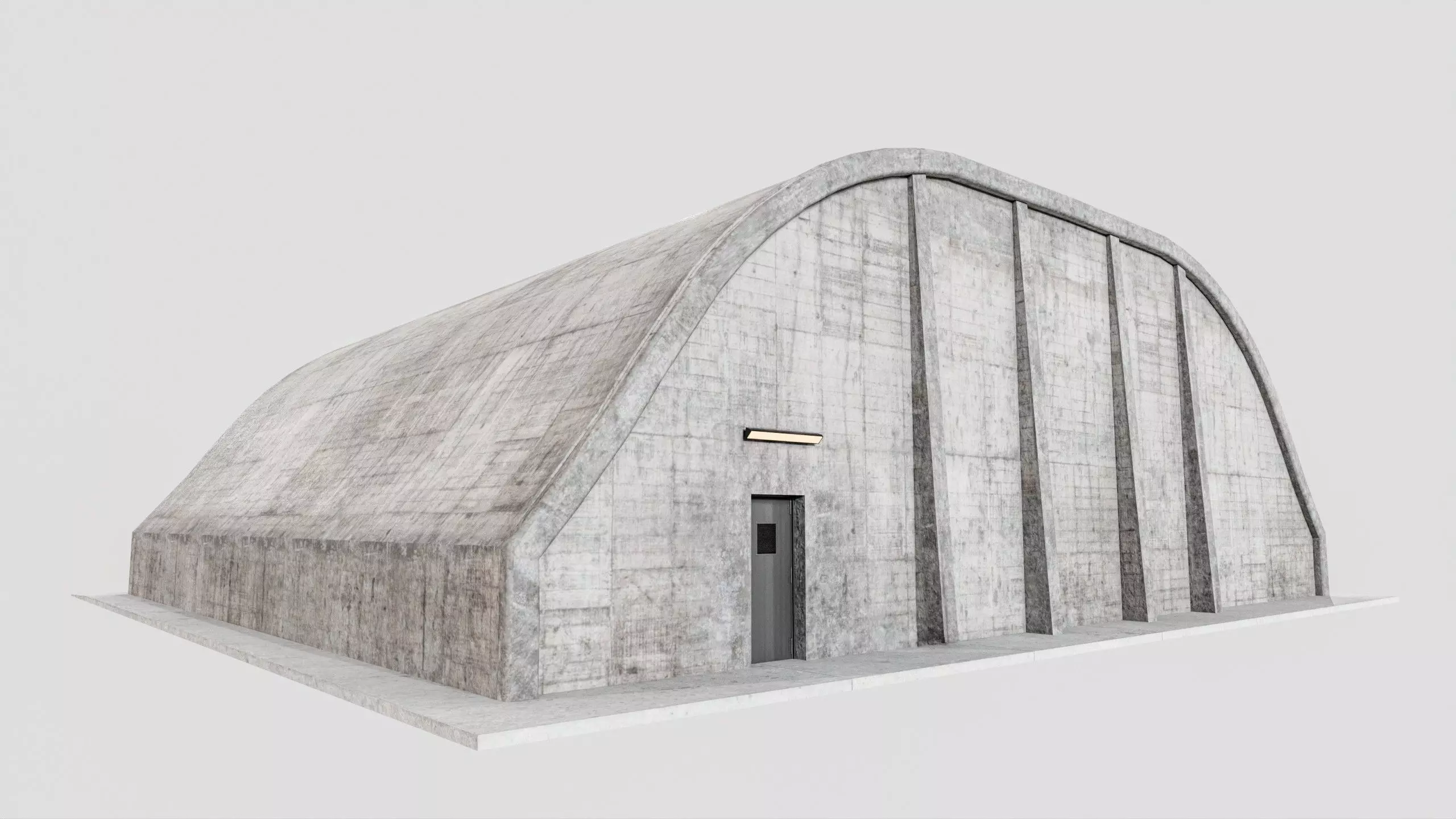 Military Aircraft Hangar 2 Types Low-poly 3D model_24