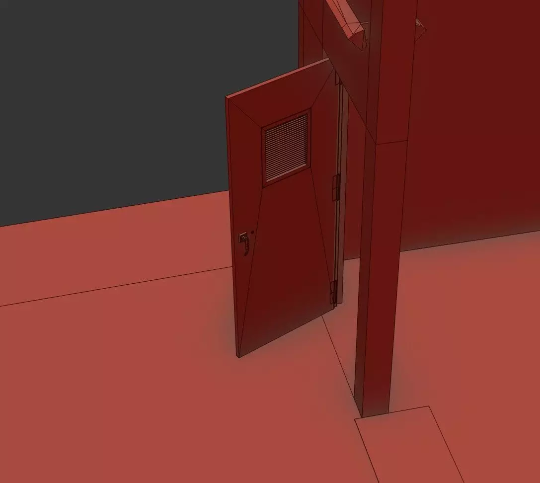 Military Aircraft Hangar 2 Types Low-poly 3D model_45