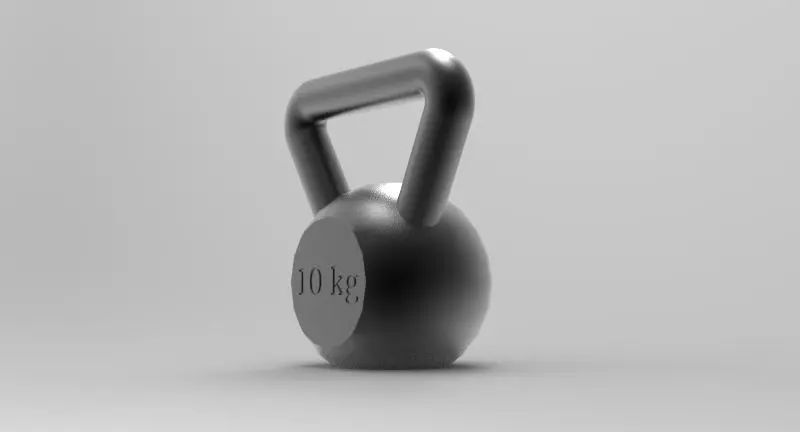 Kettle Bells 10 kg 3D print model_1