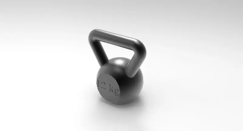 Kettle Bells 12 kg 3D print model_1