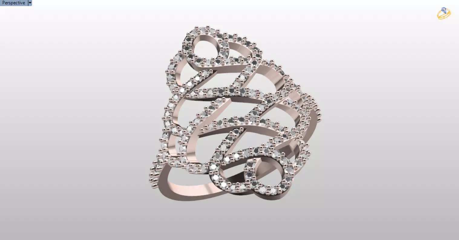 patterned jewelry ring 3D print model_2