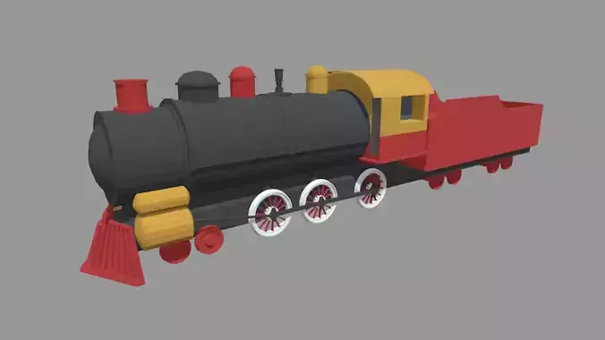 Low Poly Train 02