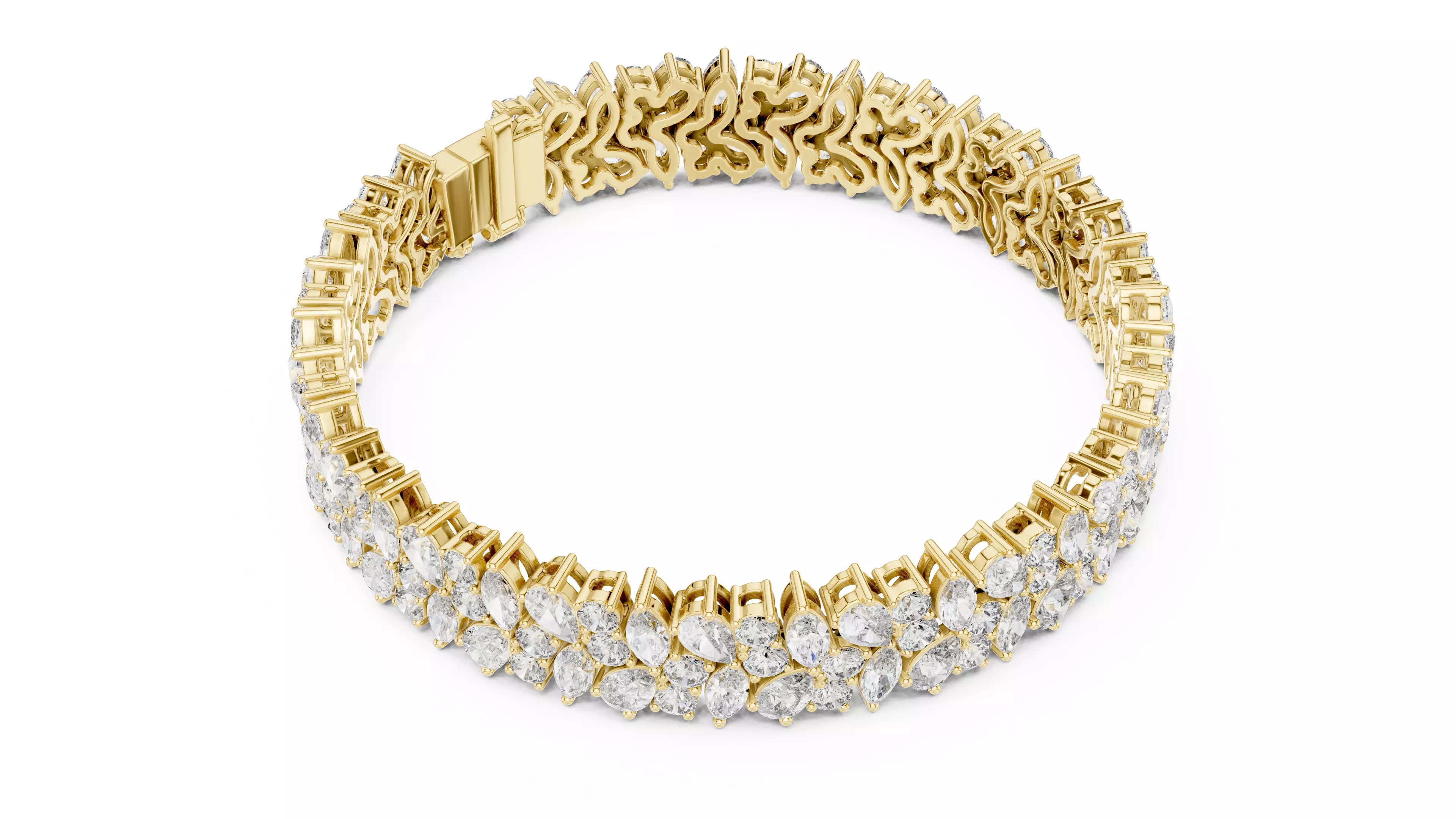 Tennis Bracelet 3dm stl renders Animation video details 3D print model_9