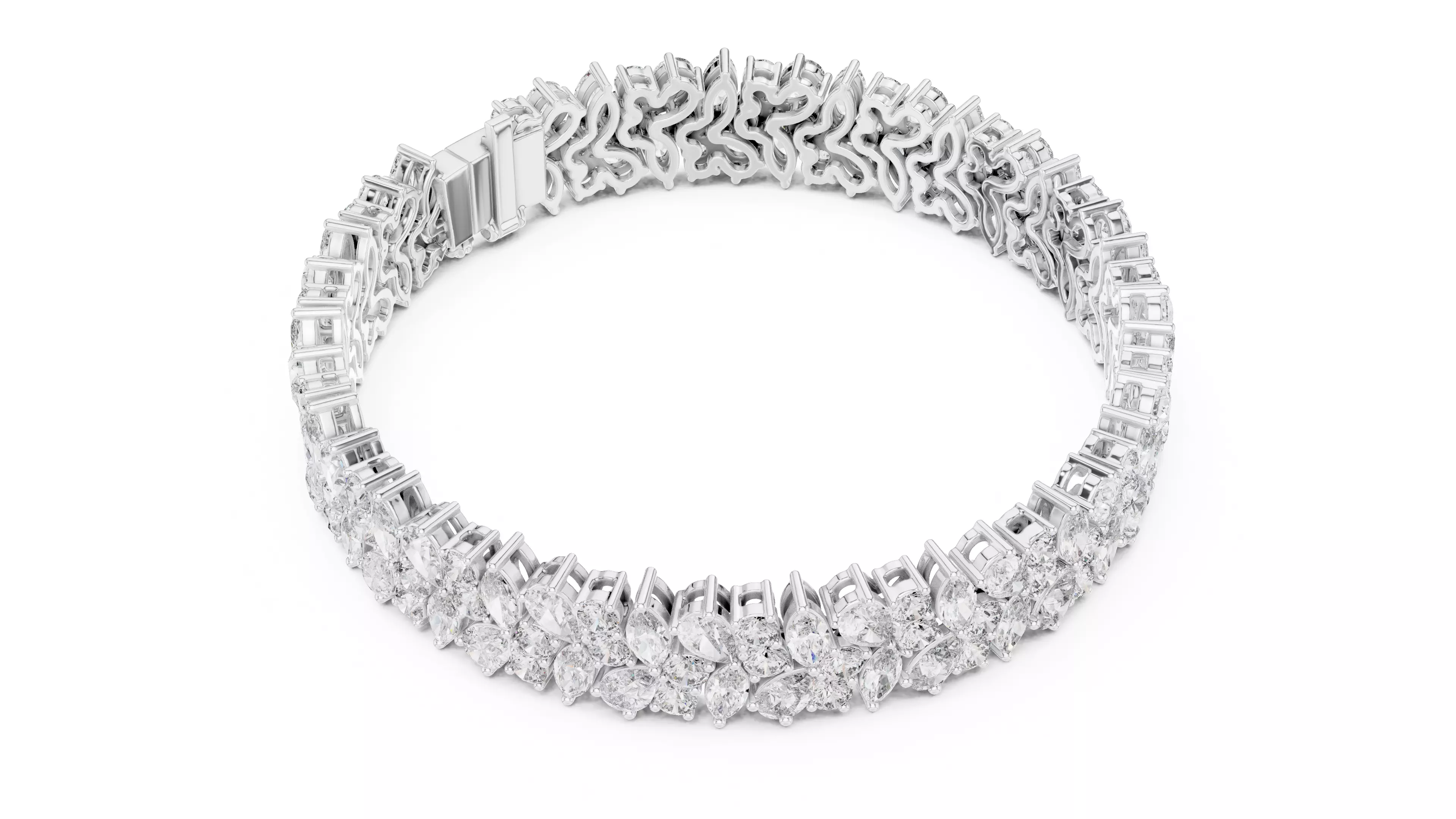 Tennis Bracelet 3dm stl renders Animation video details 3D print model_5