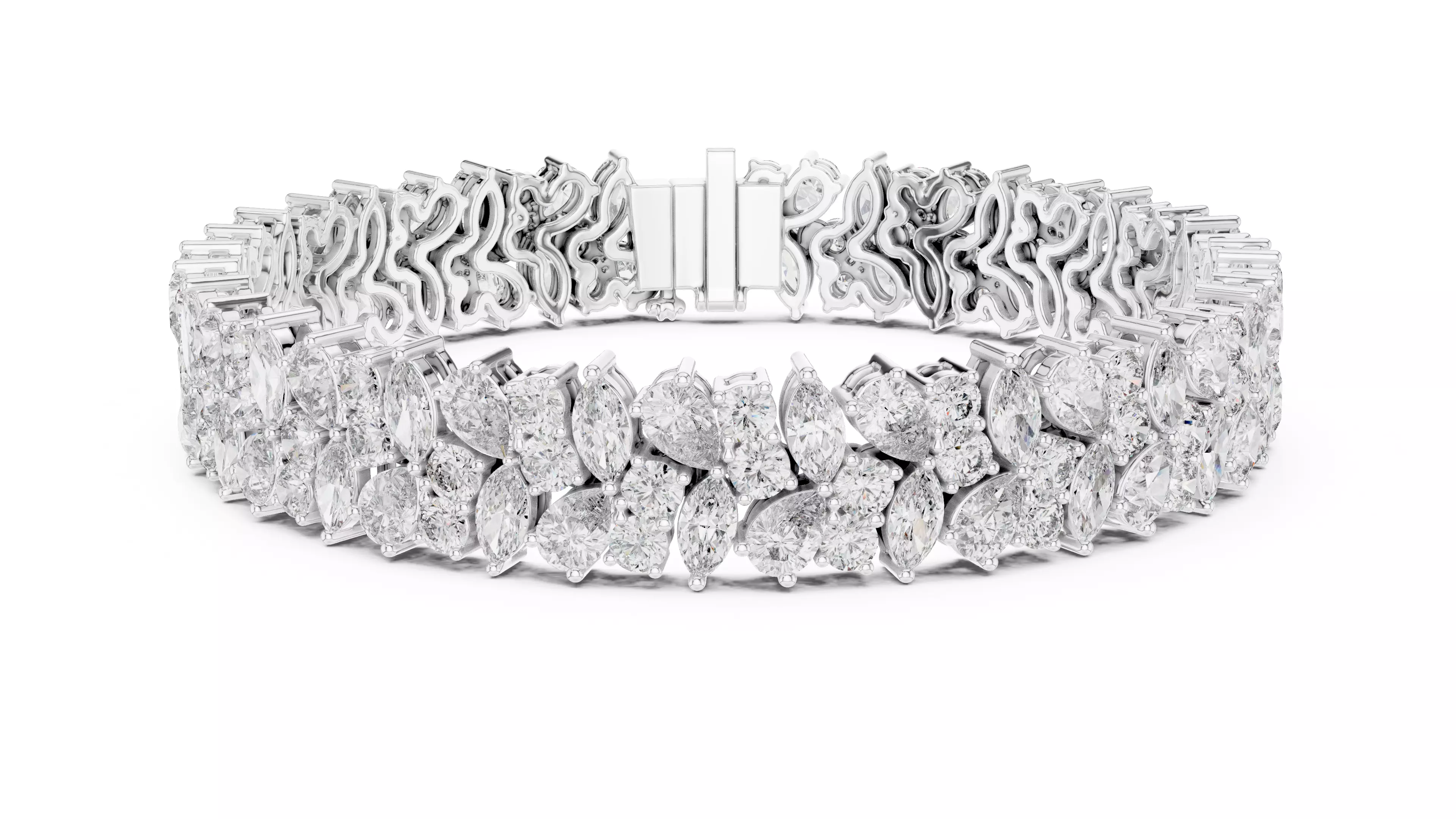 Tennis Bracelet 3dm stl renders Animation video details 3D print model_7