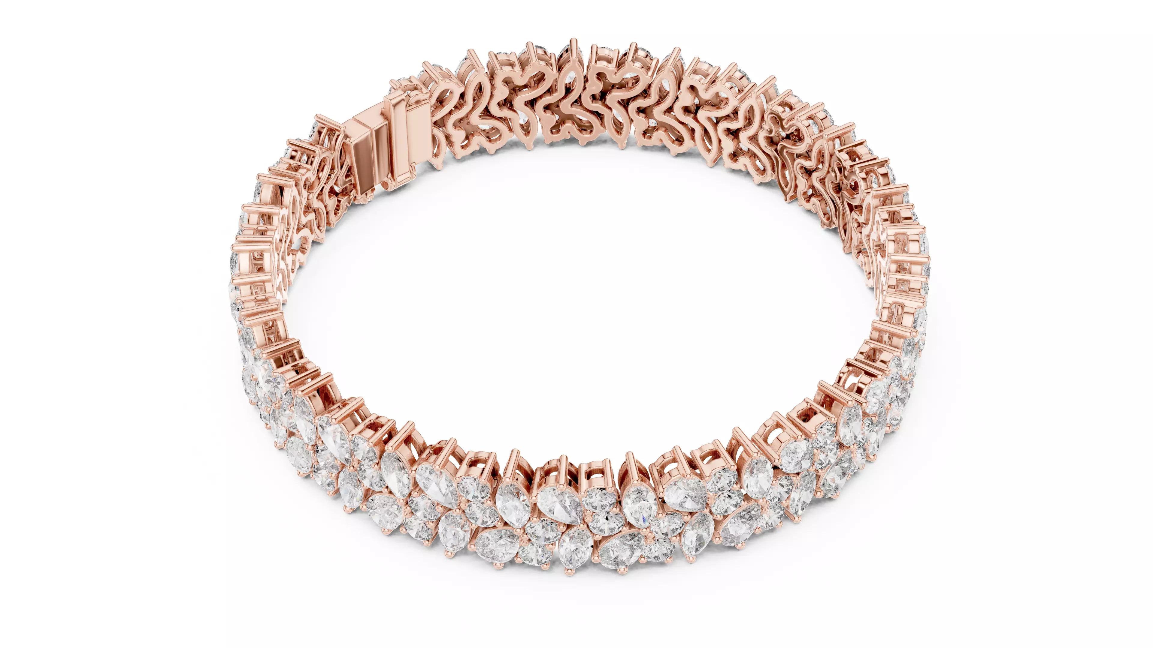 Tennis Bracelet 3dm stl renders Animation video details 3D print model_2