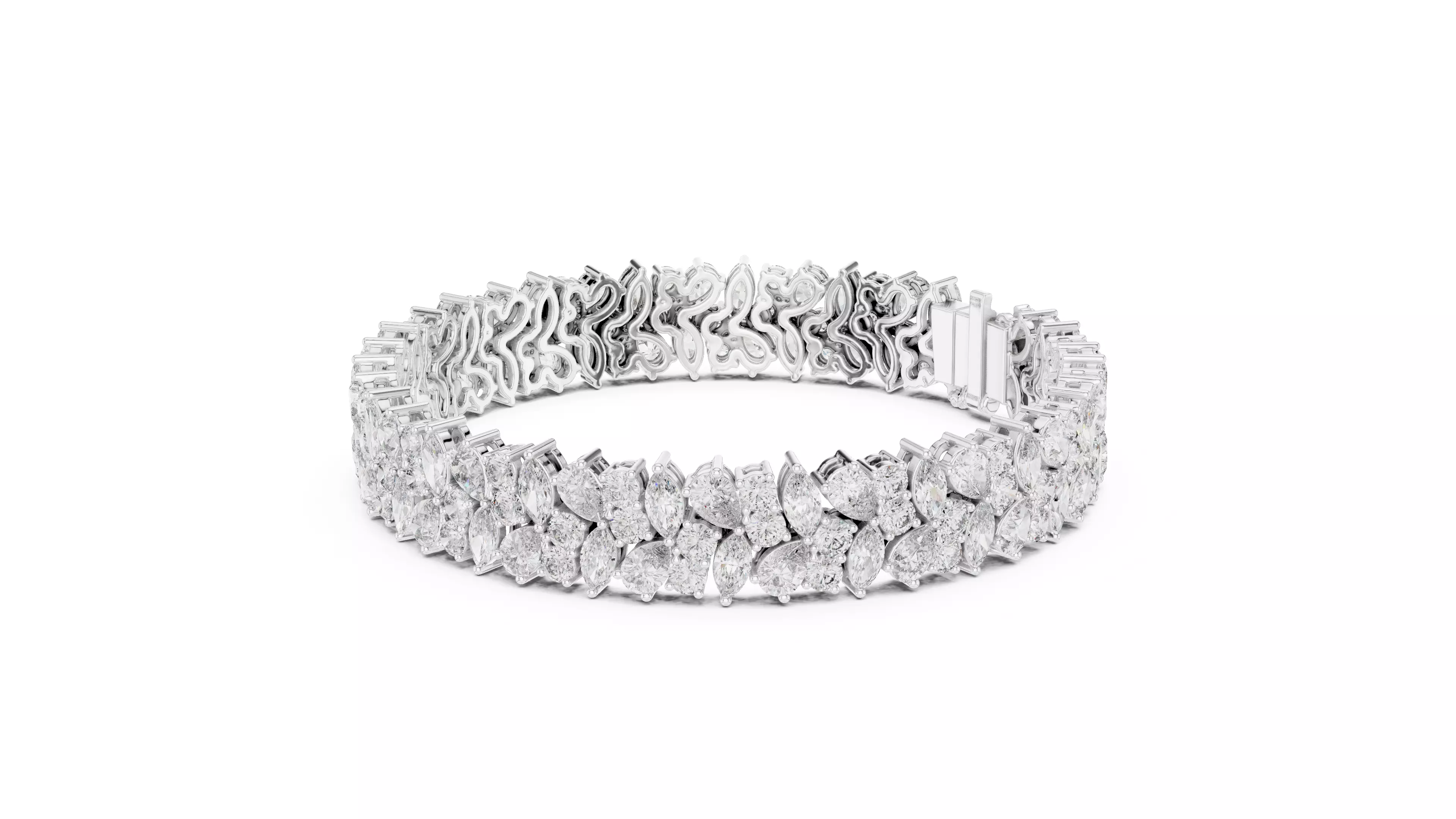 Tennis Bracelet 3dm stl renders Animation video details 3D print model_4