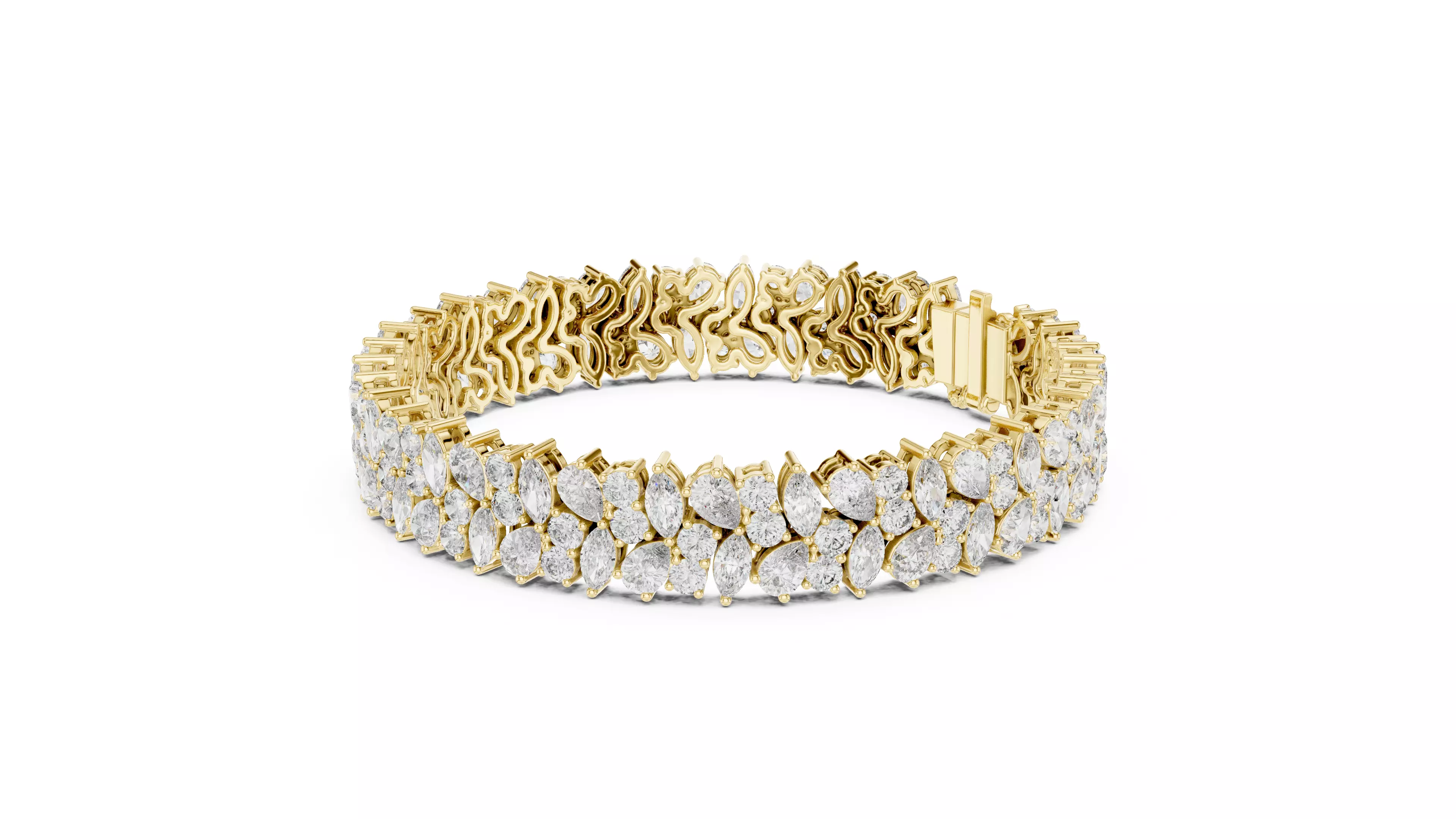 Tennis Bracelet 3dm stl renders Animation video details 3D print model_8