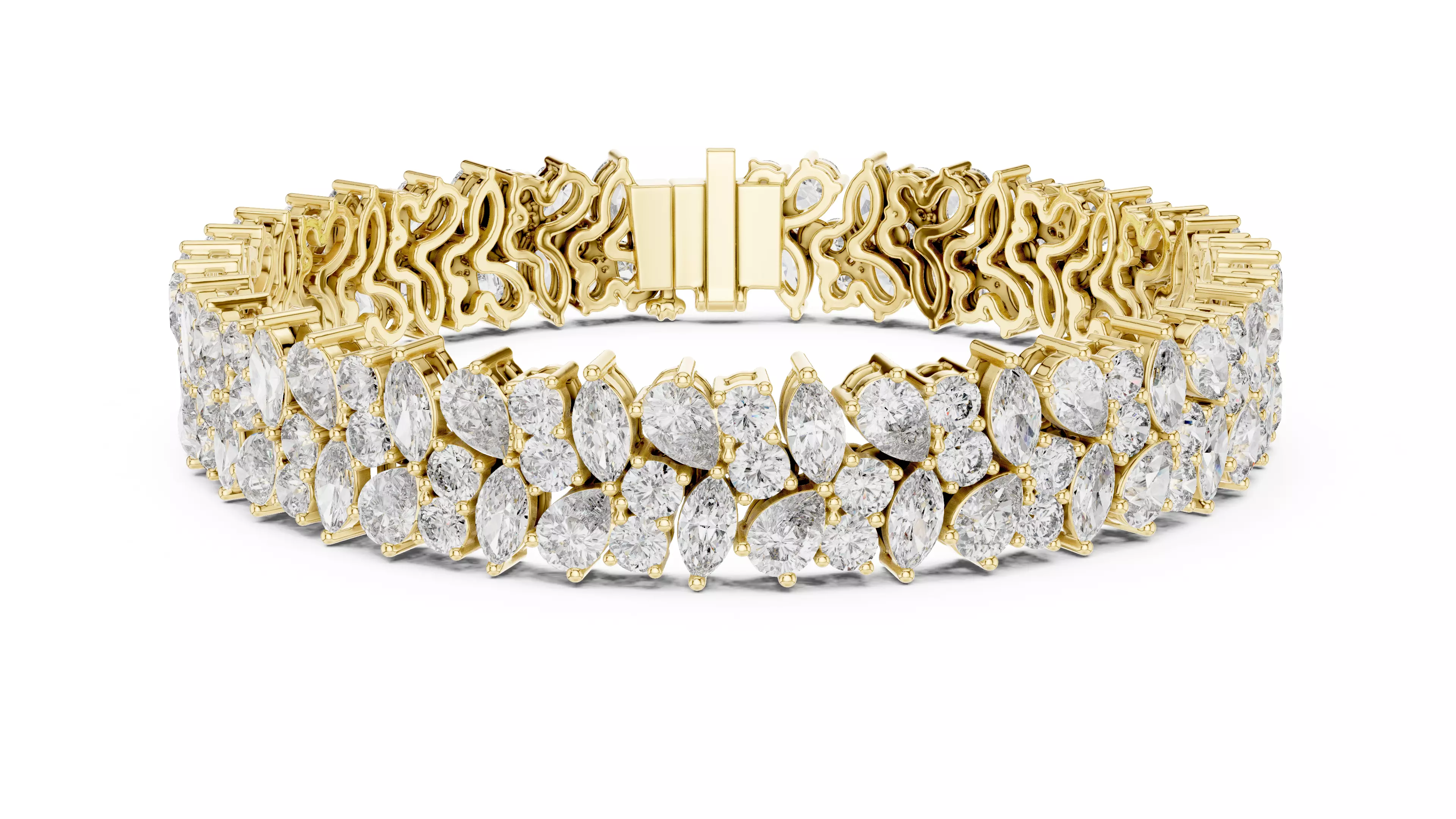 Tennis Bracelet 3dm stl renders Animation video details 3D print model_11