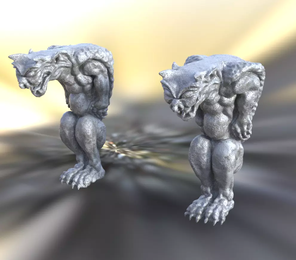 Gargoyle Statue 3D model_1