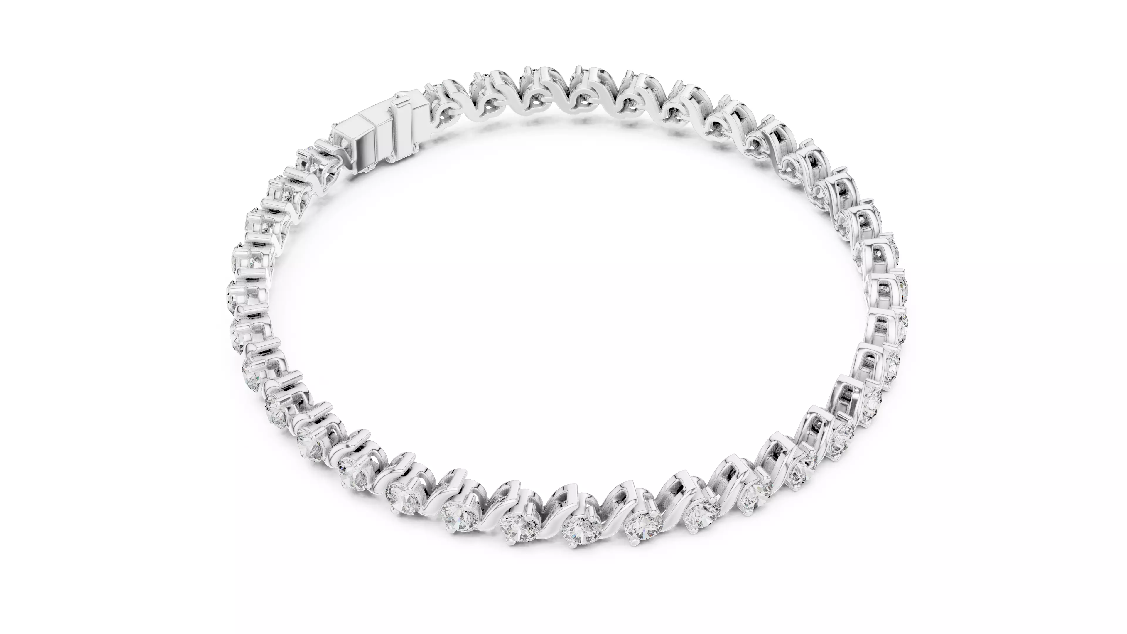 Tennis Bracelet 3dm stl renders Animation video details 3D print model_5