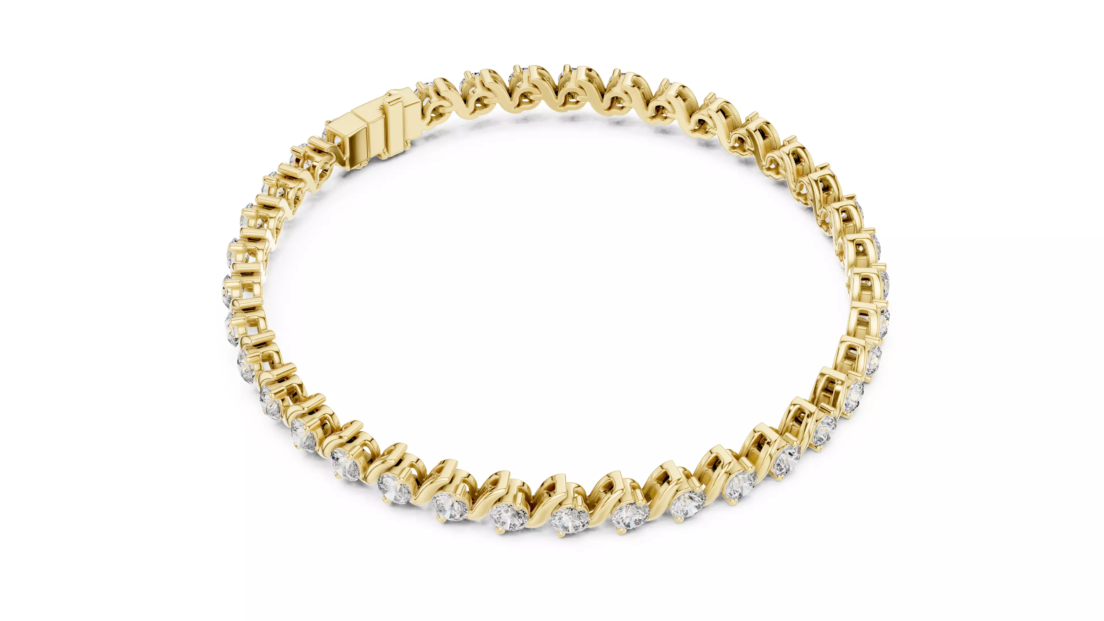 Tennis Bracelet 3dm stl renders Animation video details 3D print model_9