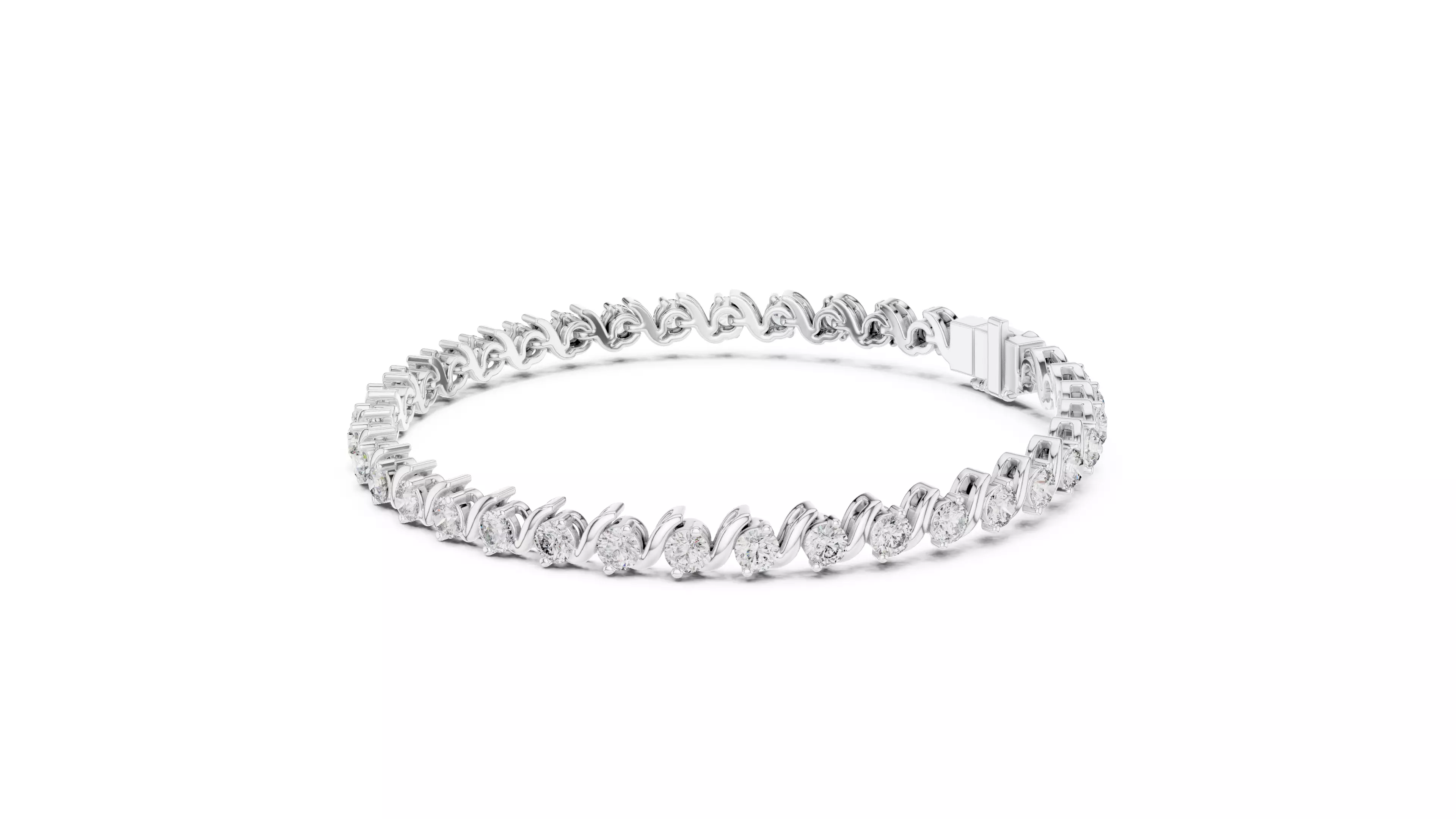 Tennis Bracelet 3dm stl renders Animation video details 3D print model_4