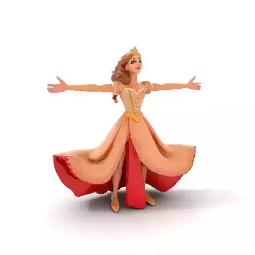 Royal Princess Model Pack with Elegant Dress Low-poly 3D model