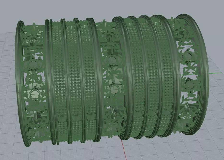 bangle set 3D print model_3