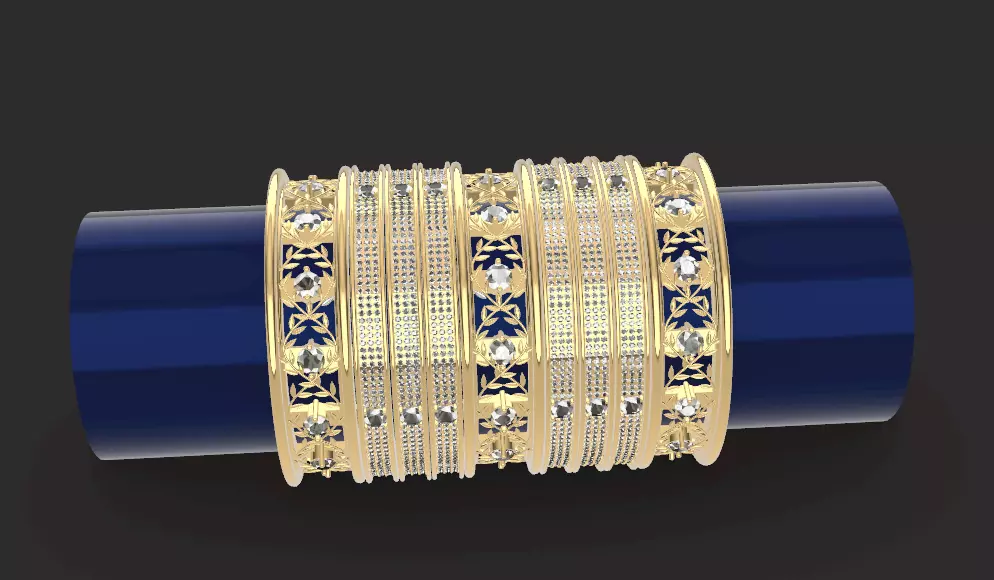 bangle set 3D print model_2