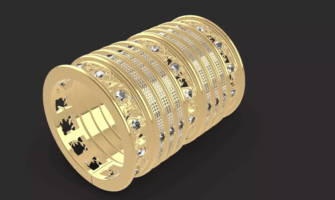 bangle set 3D print model_8