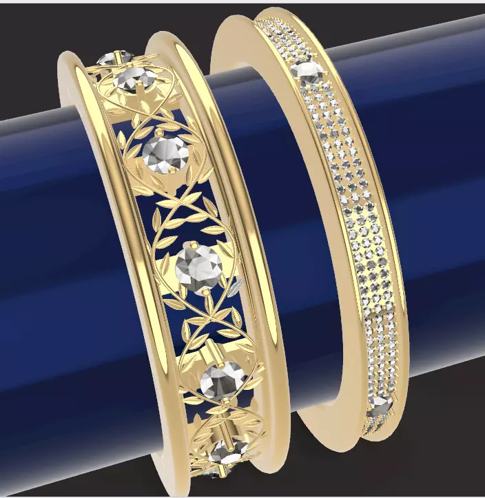 bangle set 3D print model_27