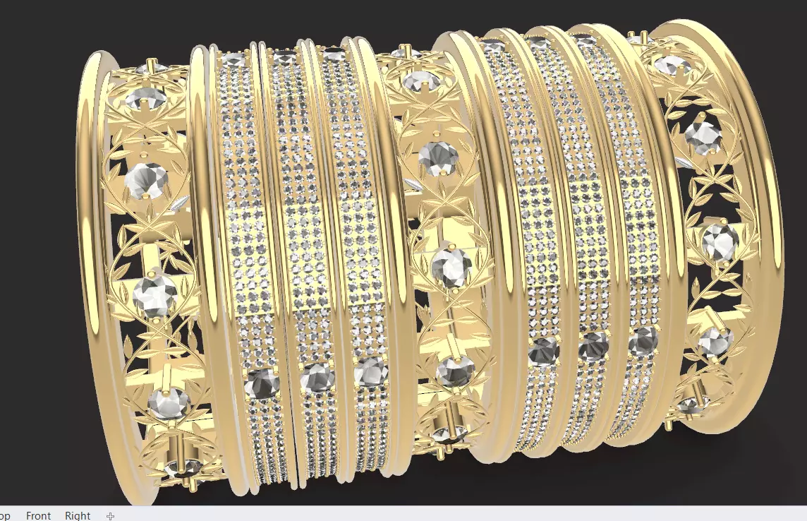 bangle set 3D print model_1