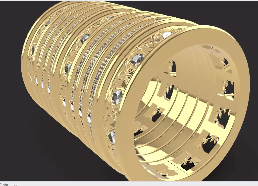 bangle set 3D print model_7