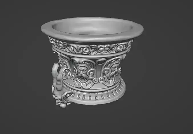 Medieval Gargoyle Fountain 3D Printable Model Scanned in England