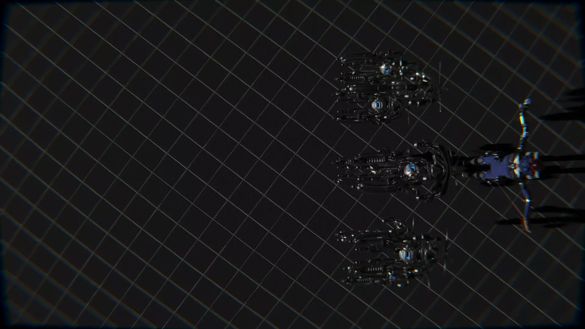 Cyberpunk Cat Ear Robotic Girl Animation Pack Low-poly 3D model_74