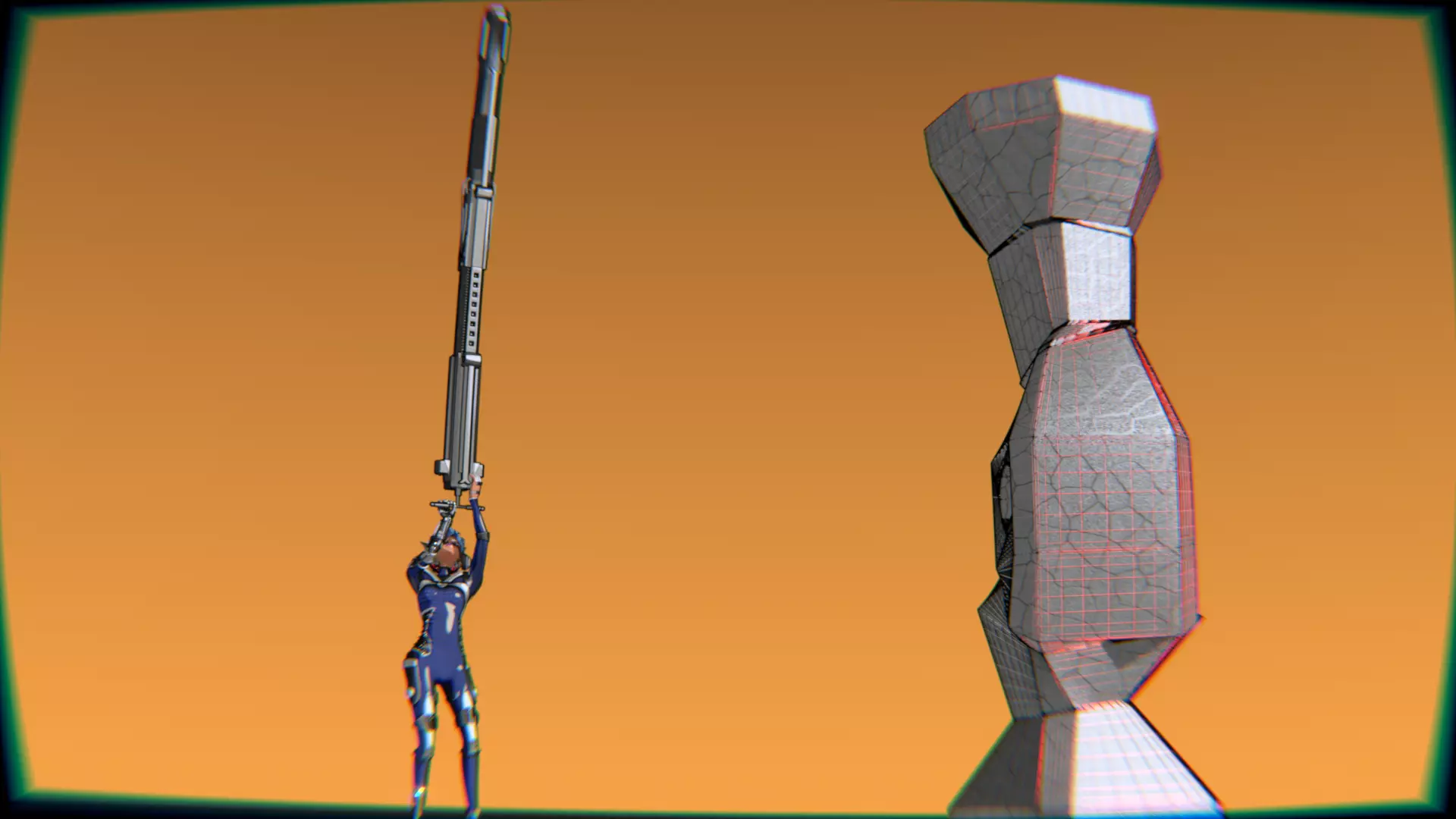 Cyberpunk Cat Ear Robotic Girl Animation Pack Low-poly 3D model_88