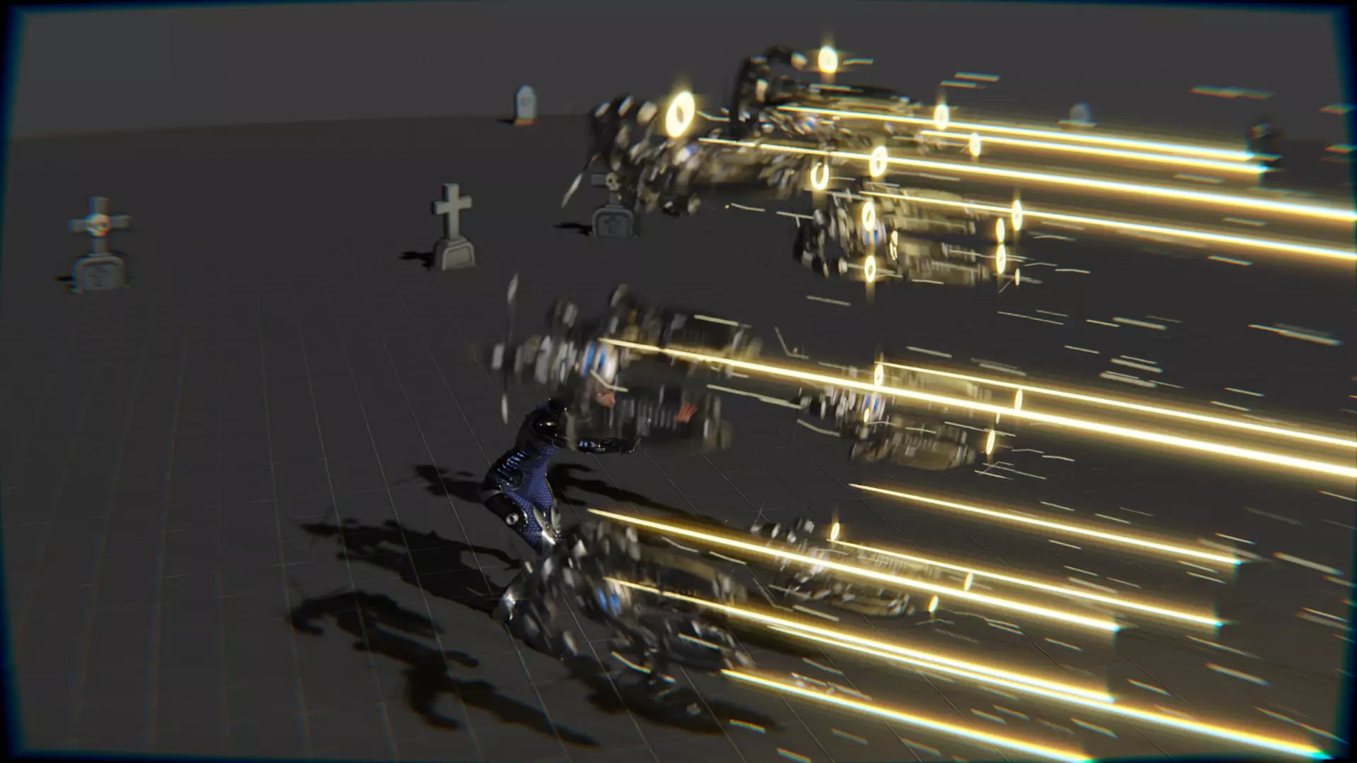 Cyberpunk Cat Ear Robotic Girl Animation Pack Low-poly 3D model_68