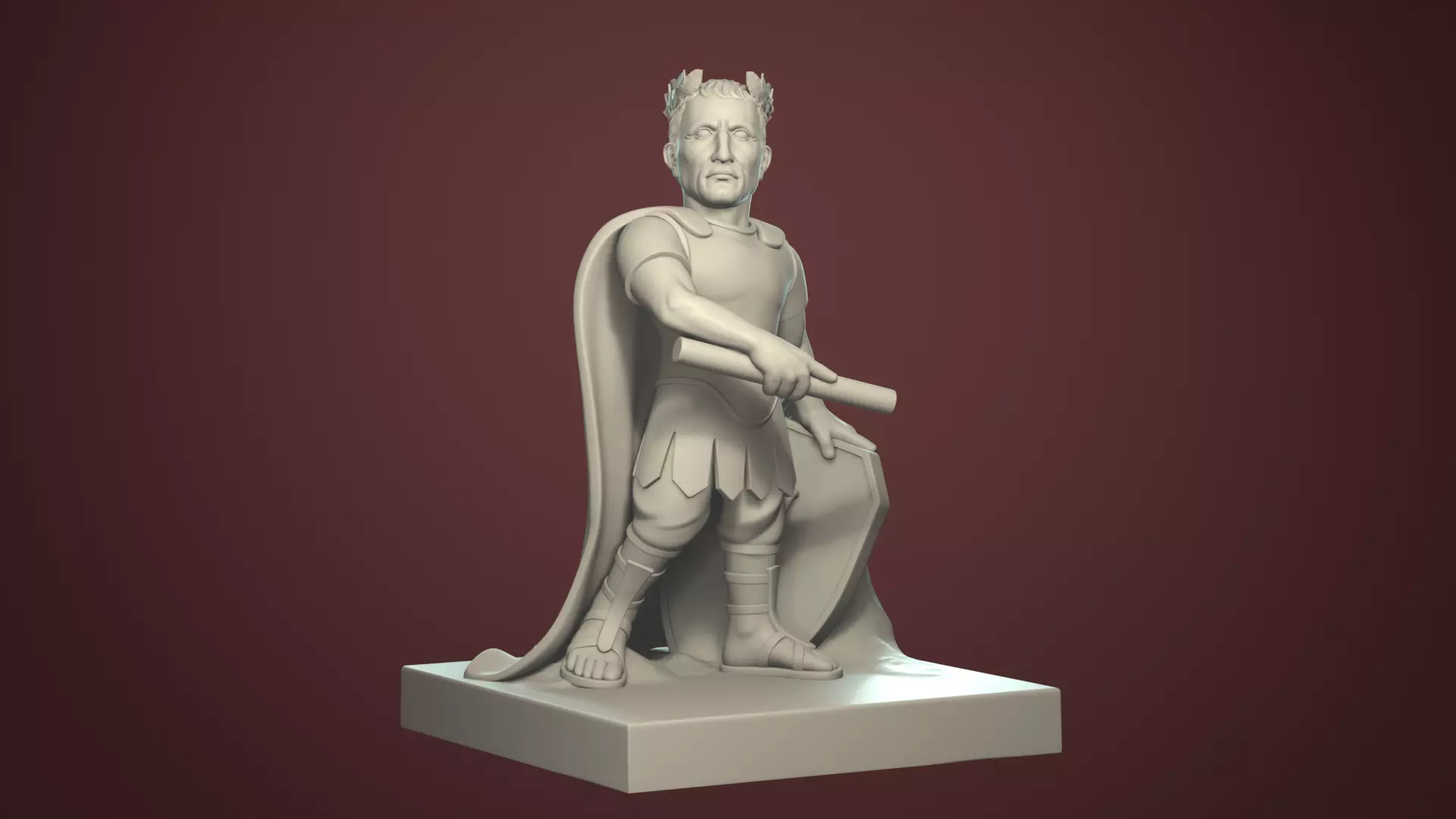 Gaius Julius Caesar Stylized Printable Figurine 3D print model_5