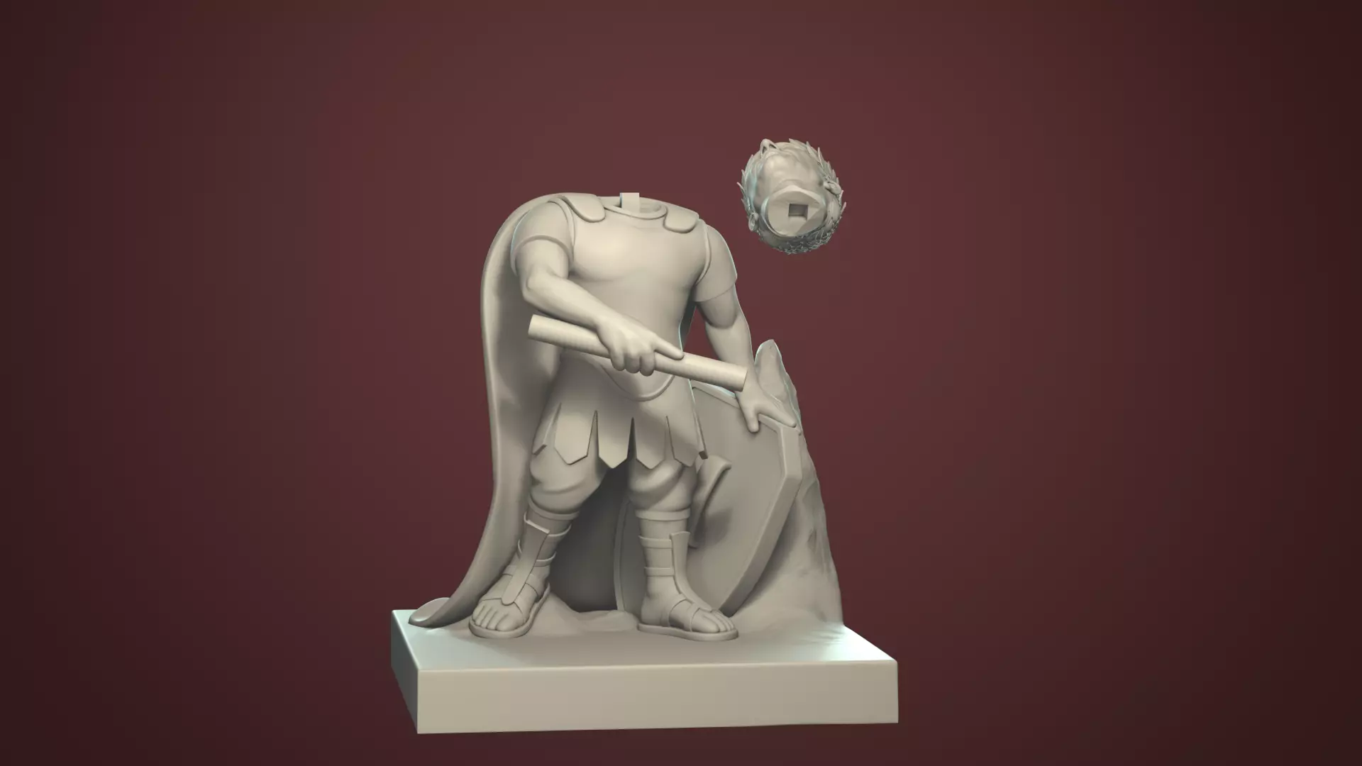 Gaius Julius Caesar Stylized Printable Figurine 3D print model_17