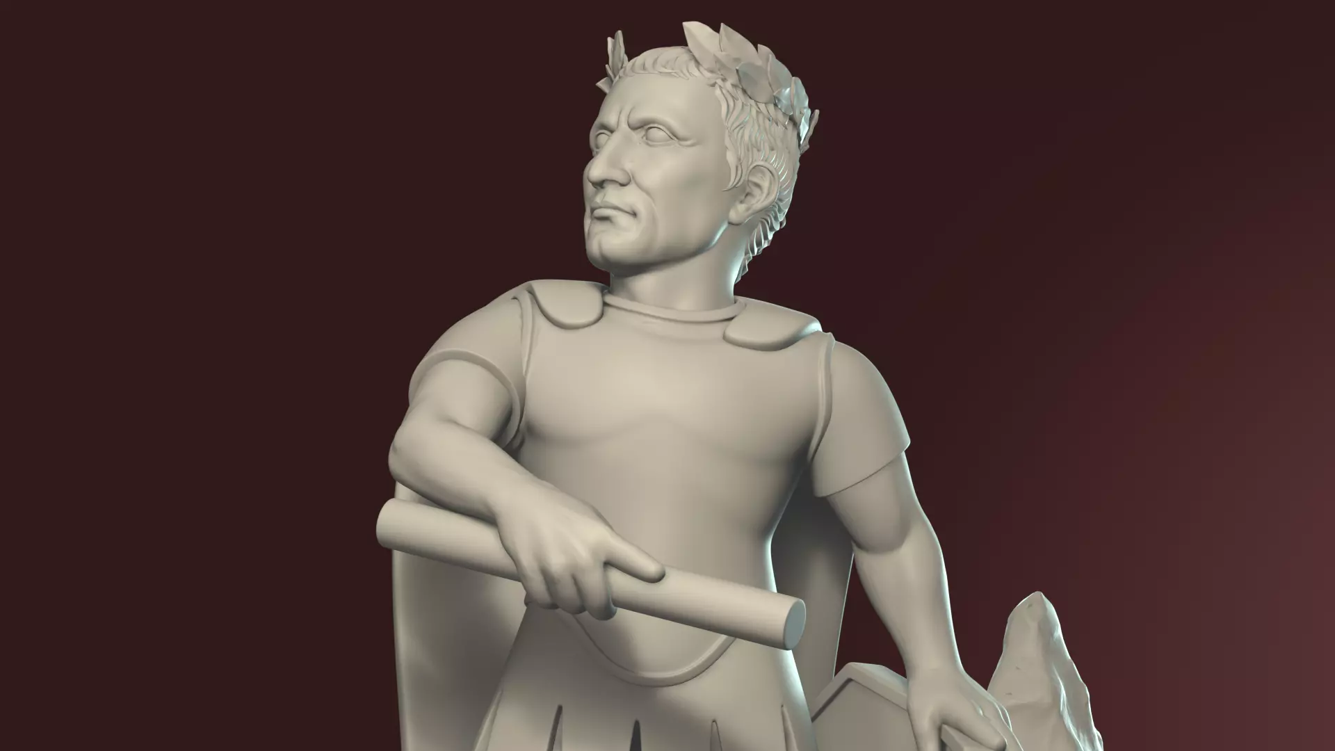 Gaius Julius Caesar Stylized Printable Figurine 3D print model_10