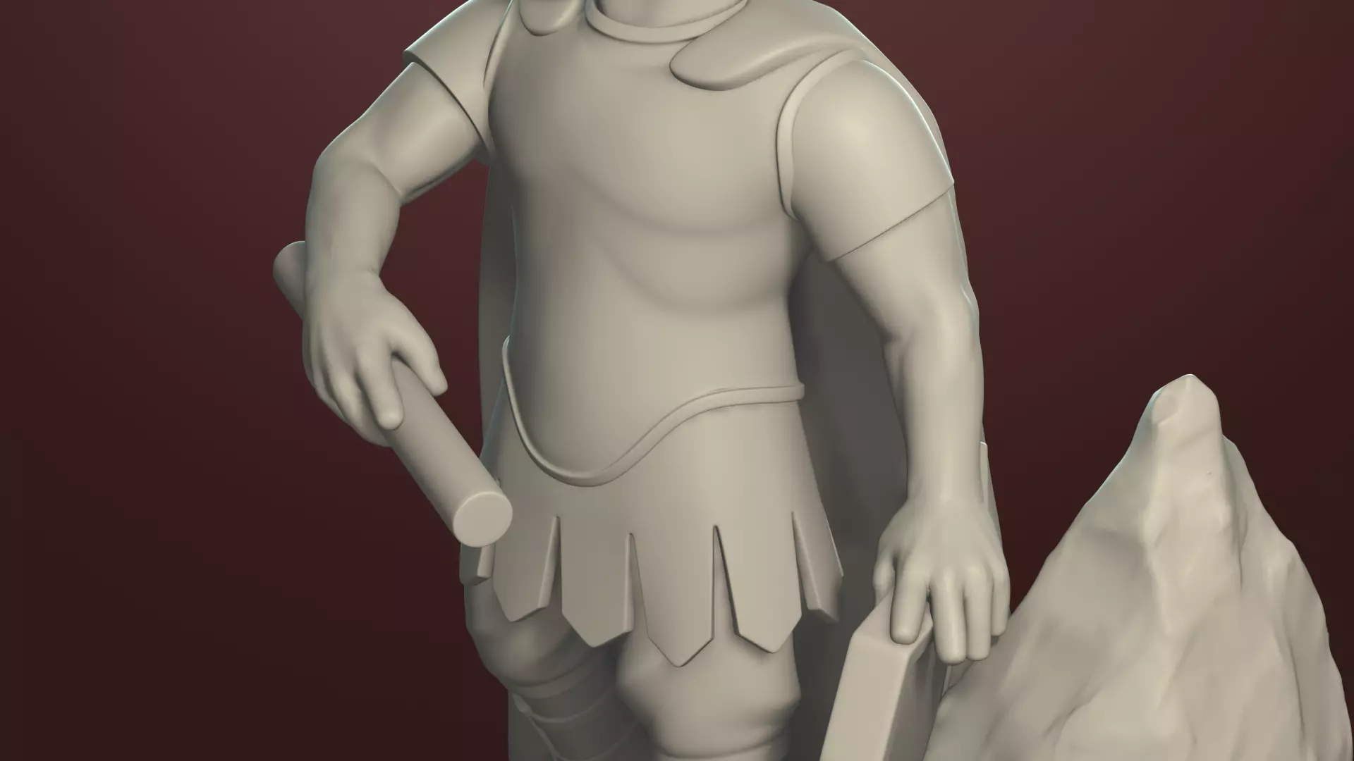 Gaius Julius Caesar Stylized Printable Figurine 3D print model_8