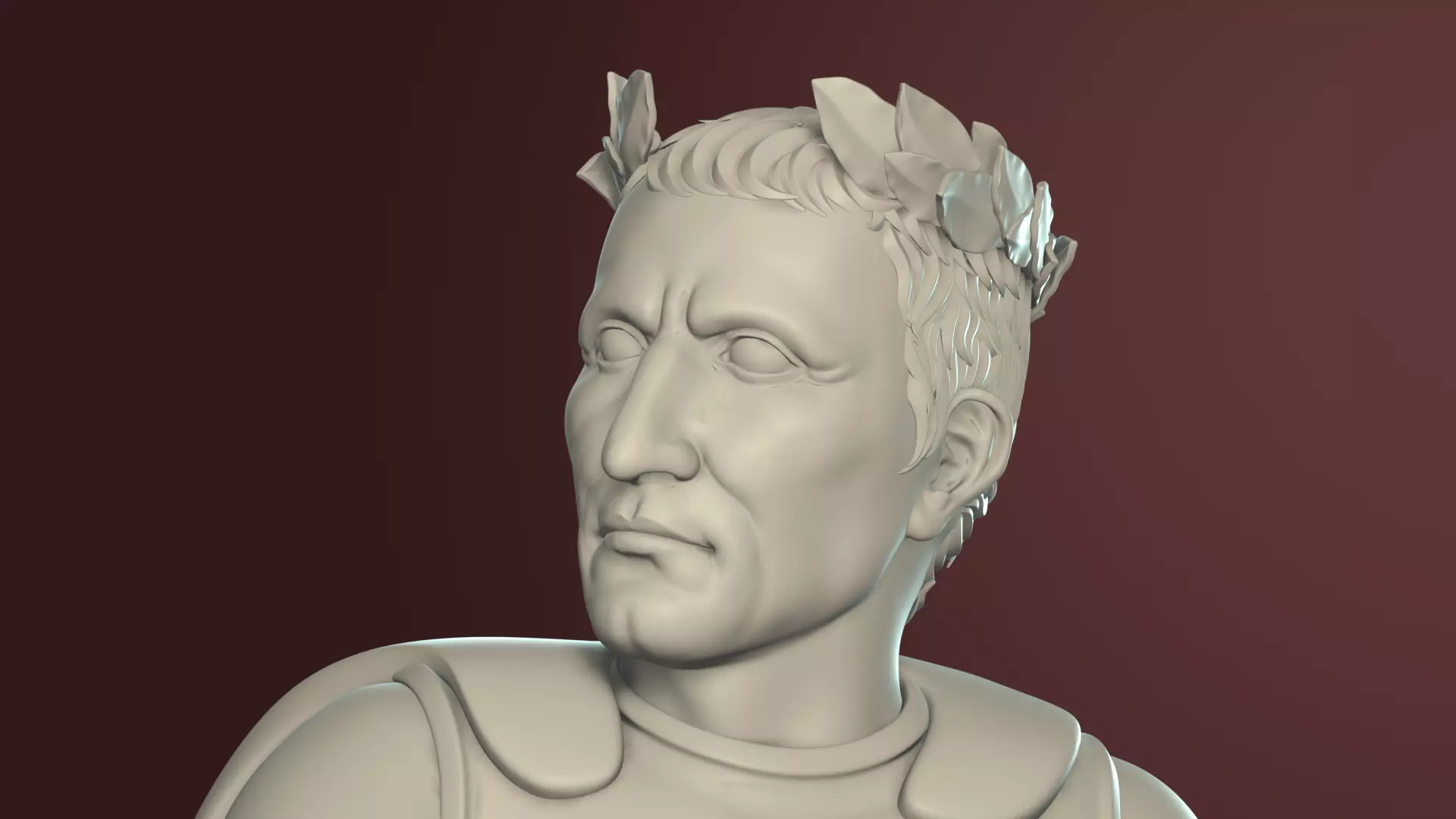 Gaius Julius Caesar Stylized Printable Figurine 3D print model_12