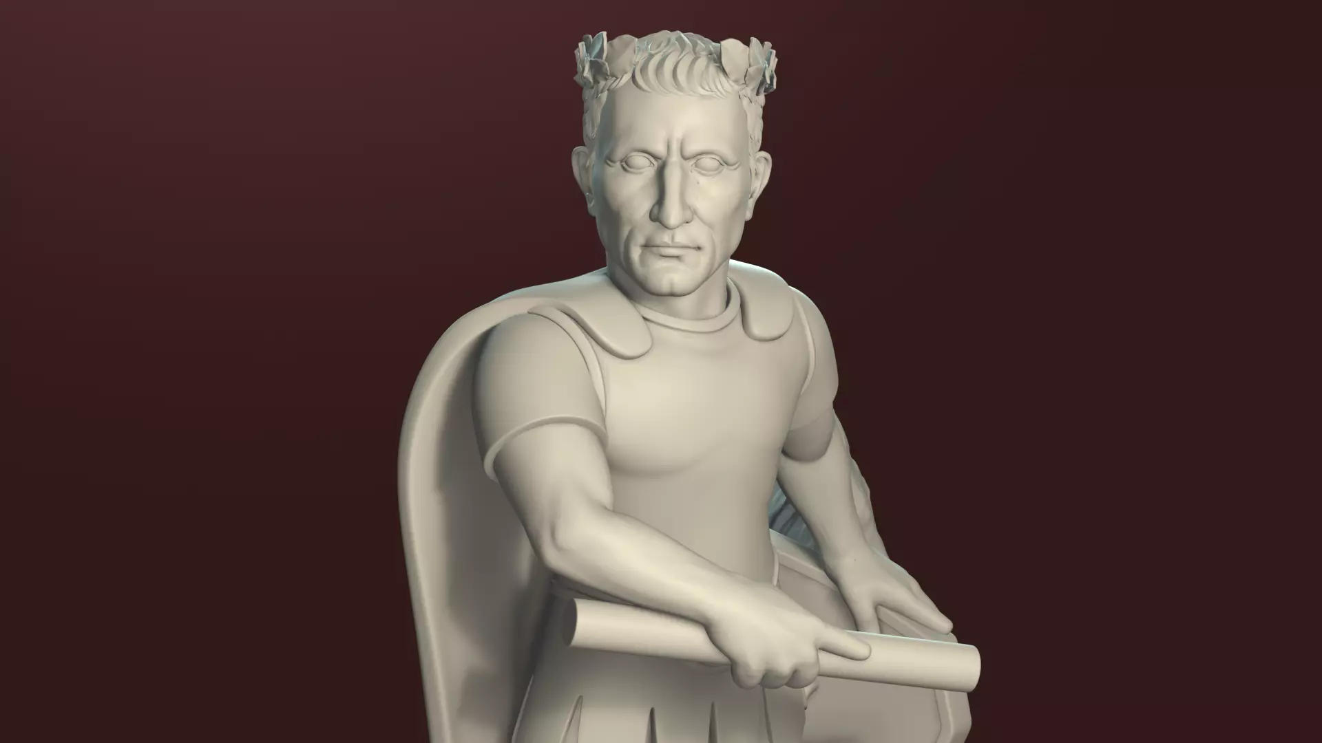 Gaius Julius Caesar Stylized Printable Figurine 3D print model_6