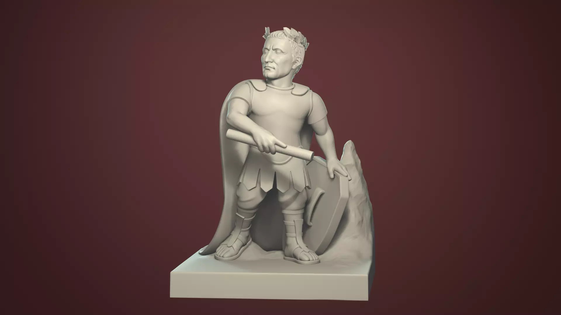 Gaius Julius Caesar Stylized Printable Figurine 3D print model_0