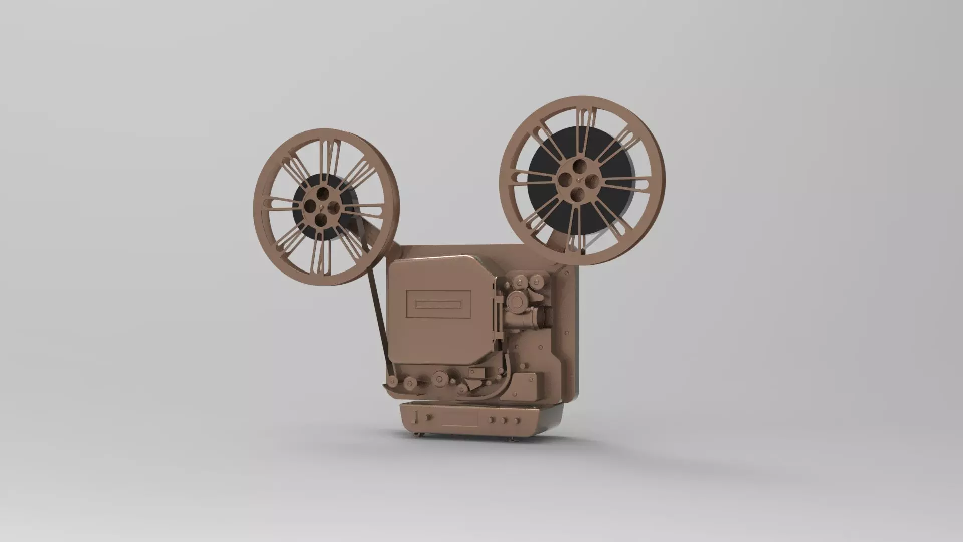 old cinema projector 3D model_0