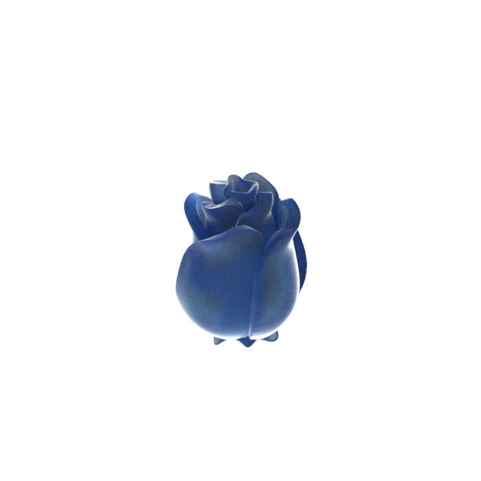 Folded rose flower 3D print model_1