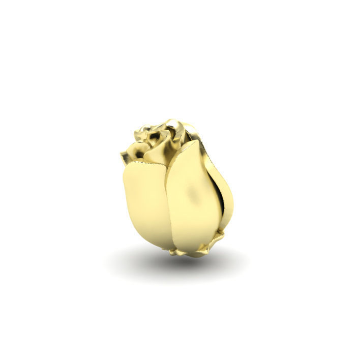 Folded rose flower 3D print model_5