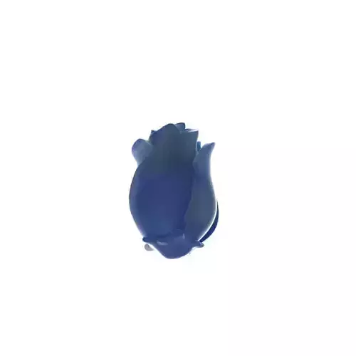 Folded rose flower 3D print model