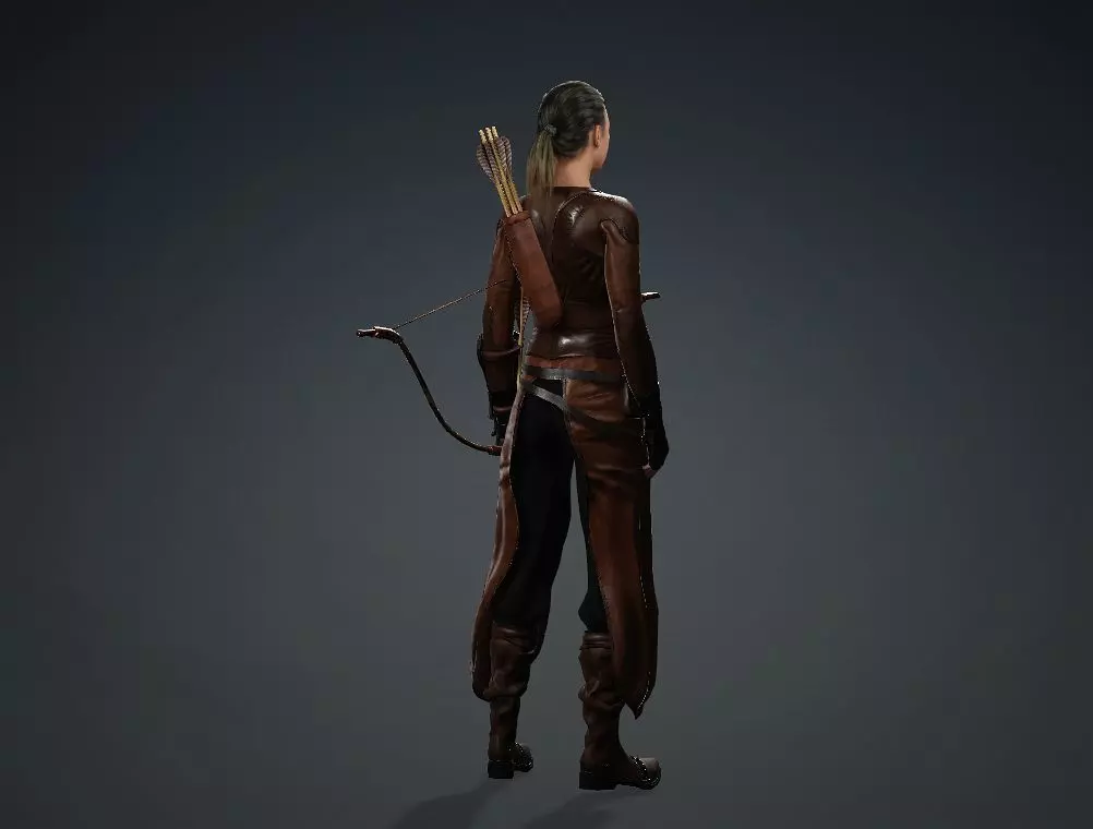she is an archer 3D model_3
