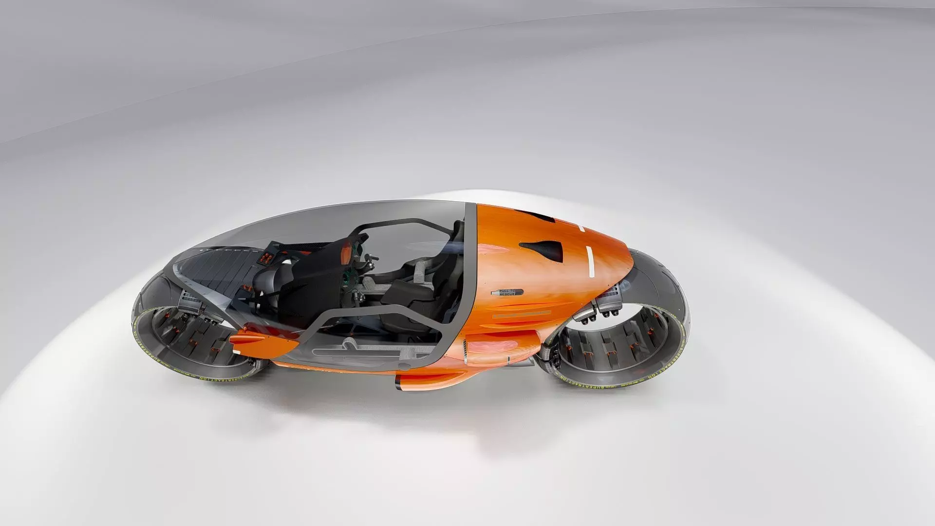 Sci-Fi Futuristic Motorcycle  Cyberpunk Hover Bike 3D model_9