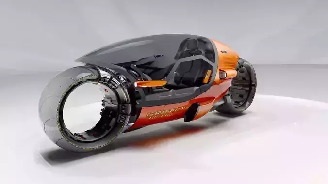 Sci-Fi Futuristic Motorcycle  Cyberpunk Hover Bike 3D model