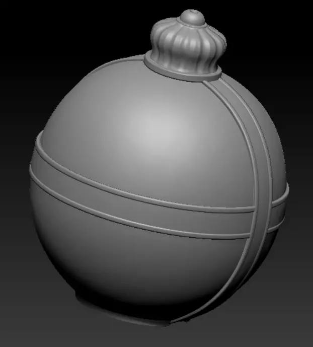 Royal Crown Ornament Elegant Spherical Decorative Model 3D print model_2