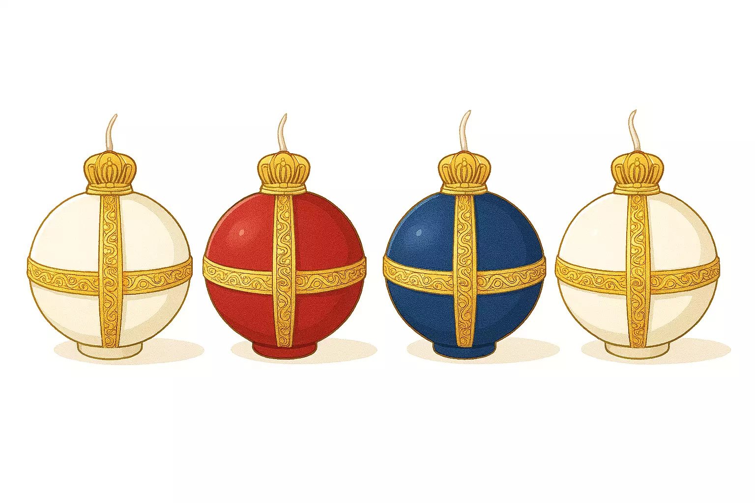 Royal Crown Ornament Elegant Spherical Decorative Model 3D print model_3