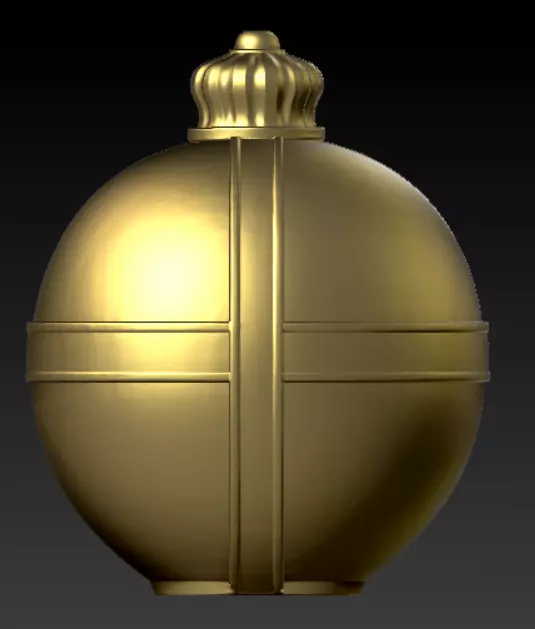 Royal Crown Ornament Elegant Spherical Decorative Model 3D print model_4