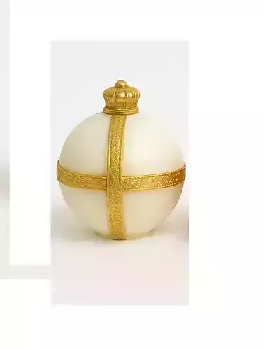 Royal Crown Ornament Elegant Spherical Decorative Model 3D print model